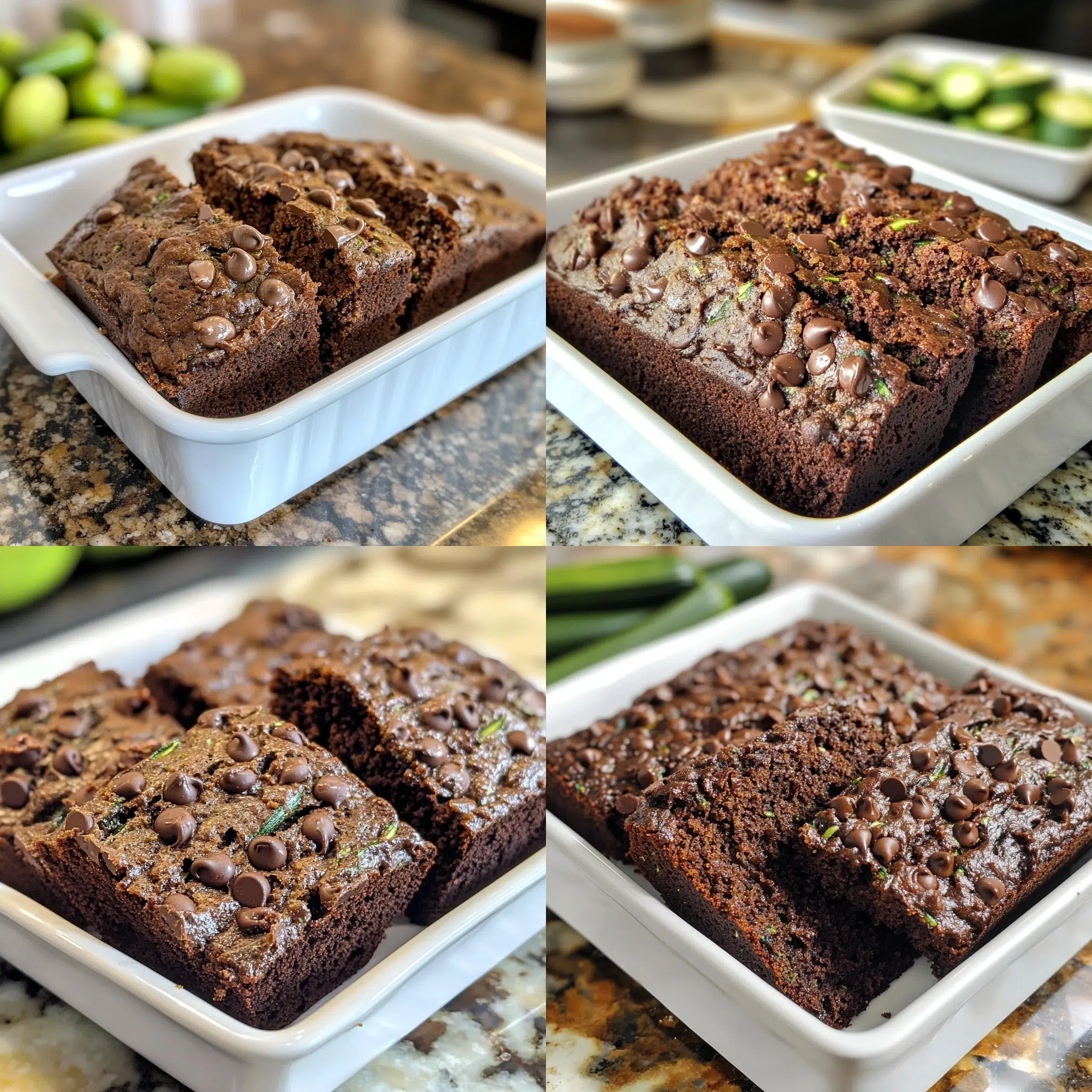 Gluten Free Chocolate Zucchini Bread Dairy Free in a homemade serving dish with a fresh, appetizing finish
