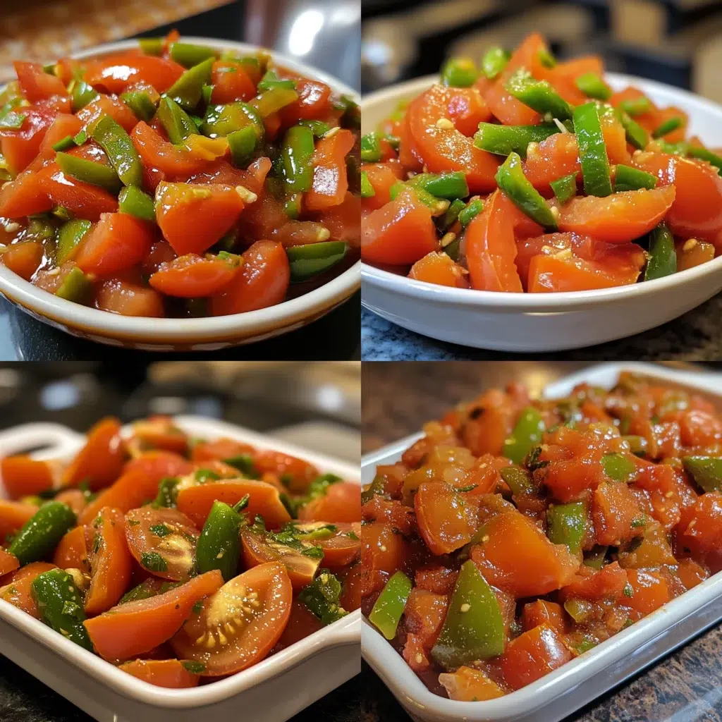 Homemade Rotel Tomatoes and Green Chilies Canning Recipe in a homemade serving dish with a fresh, appetizing finish