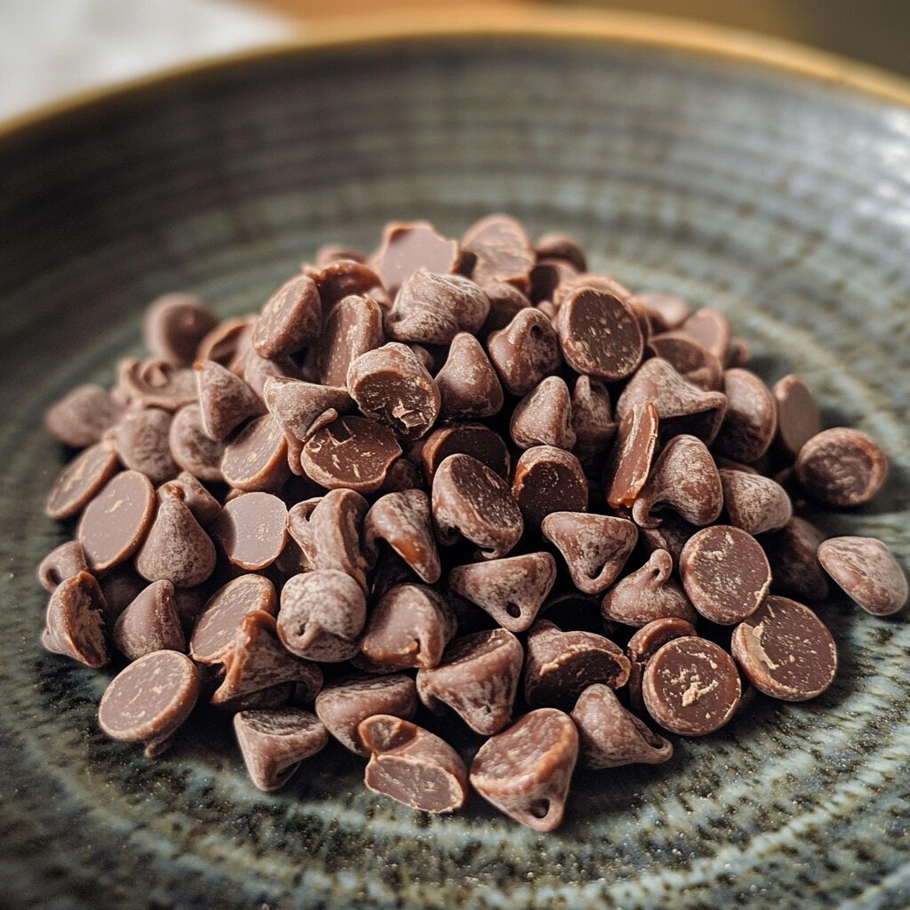 Homemade Two-Ingredient Chocolate Chips presented in natural light with a homemade look