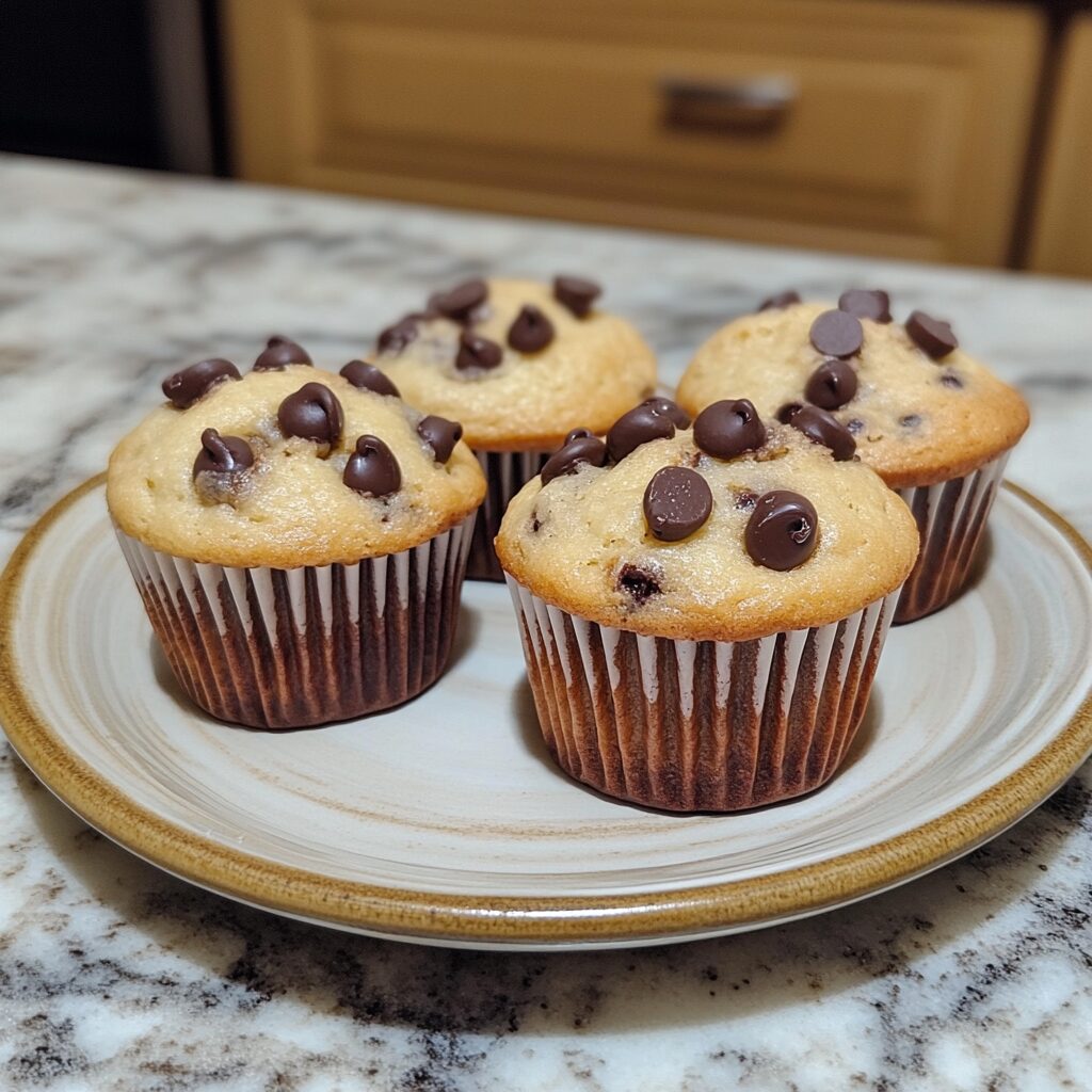 How To Make The Best Chocolate Chip Muffins Desserts From Scratch presented in natural light with a homemade look