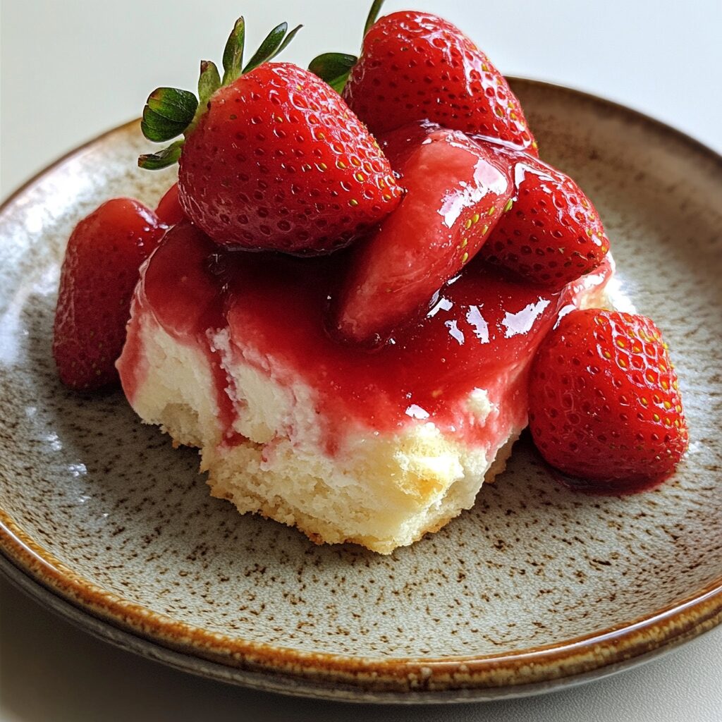 How to Make Strawberry Sauce for Shortcake presented in natural light with a homemade look
