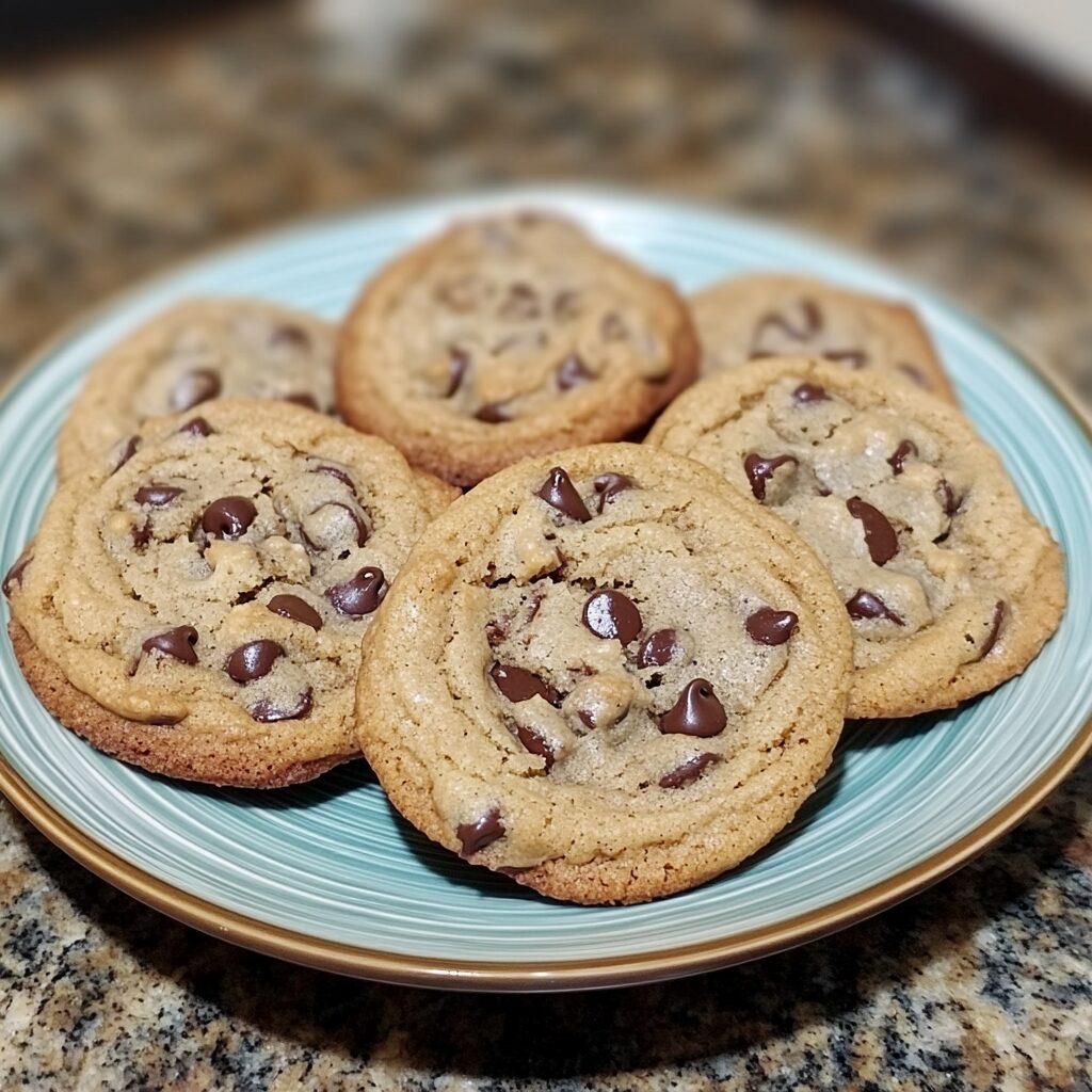 Inside Out Chocolate Chip Cookies presented in natural light with a homemade look