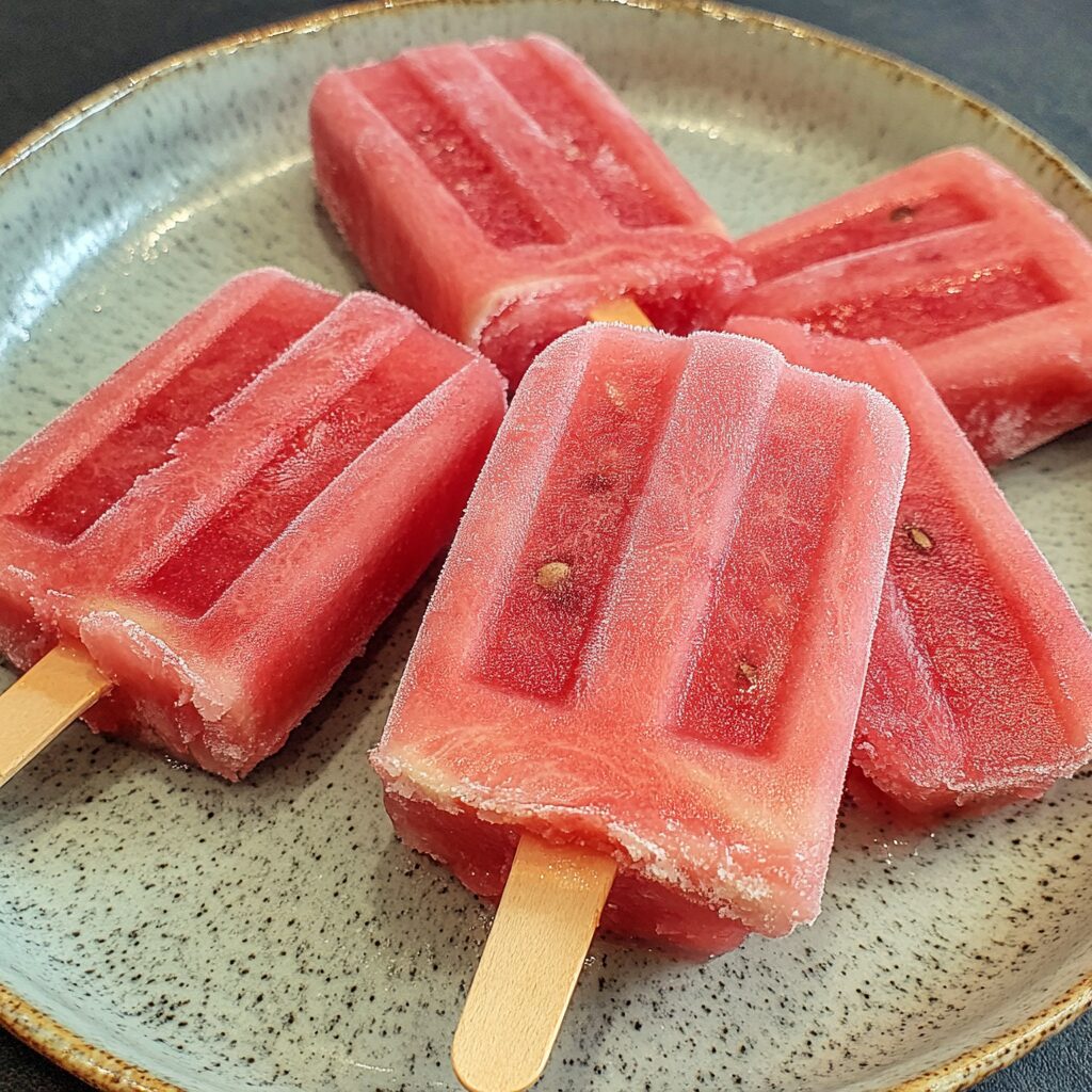 Learn how to make Watermelon Popsicles! presented in natural light with a homemade look