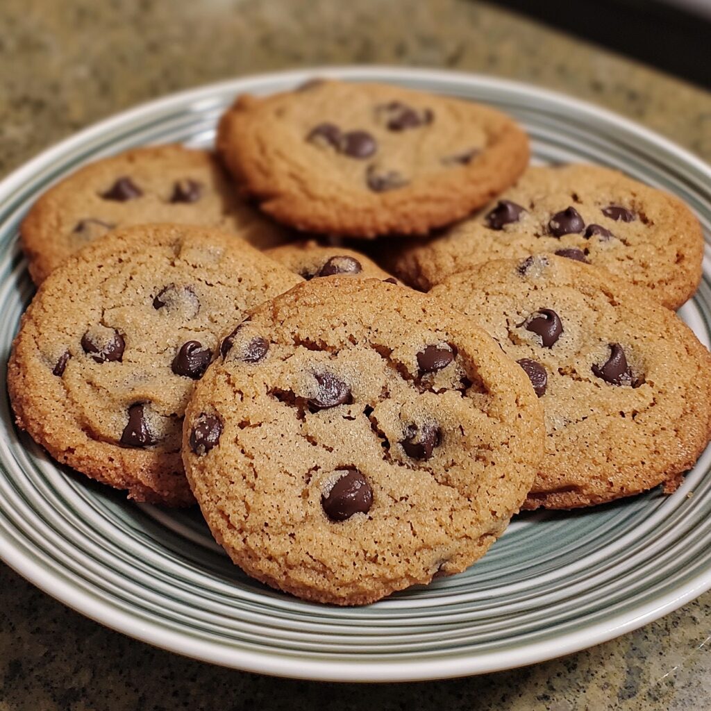 New York Style Chocolate Chip Cookies Recipe presented in natural light with a homemade look
