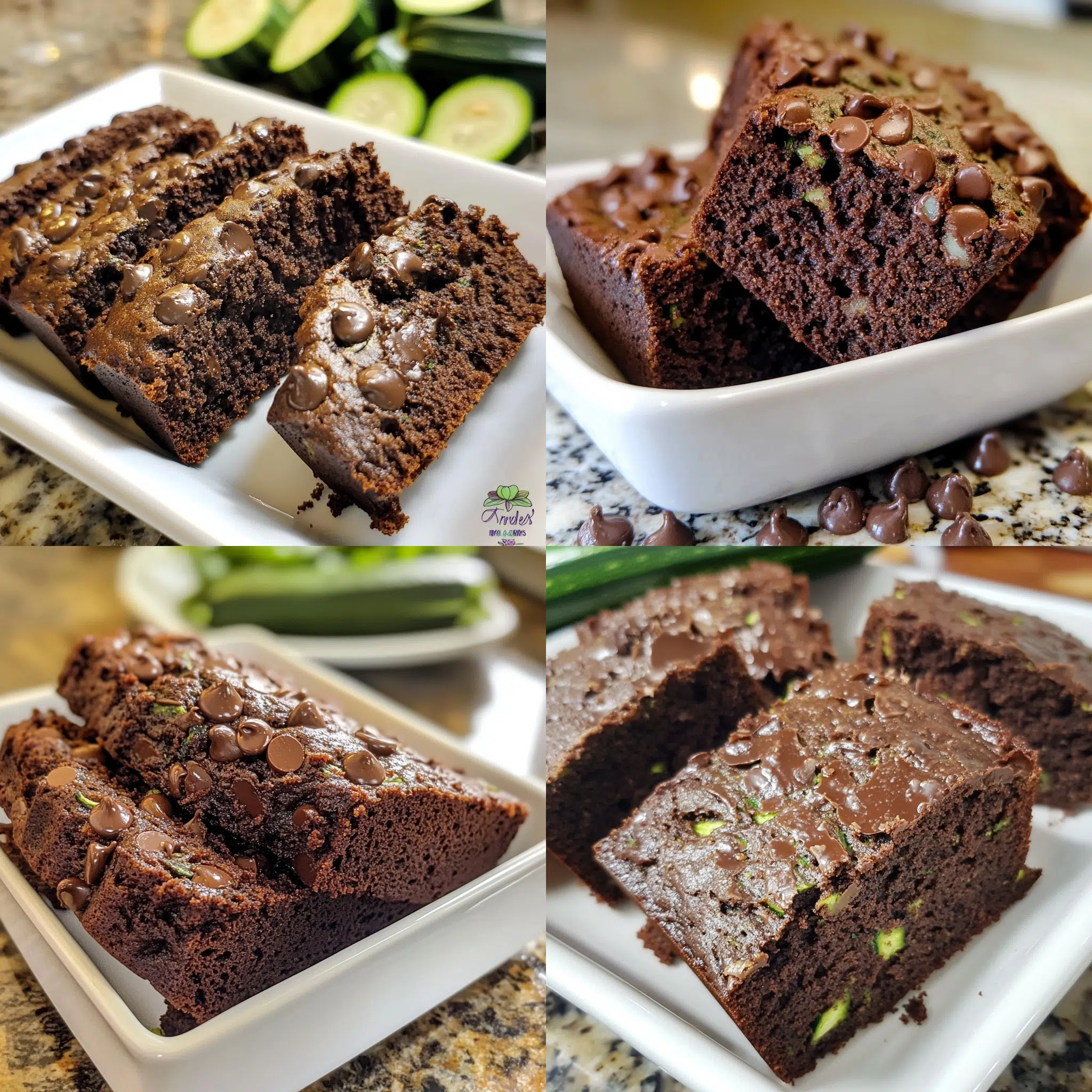 Paleo Chocolate Zucchini Bread Soft Flavorful in a homemade serving dish with a fresh, appetizing finish