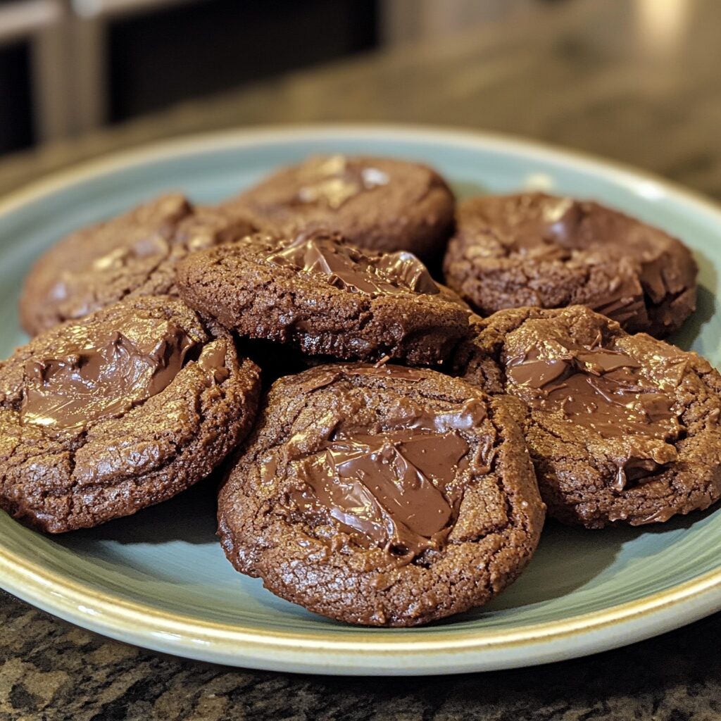Soft Chocolate M&M Cookies presented in natural light with a homemade look