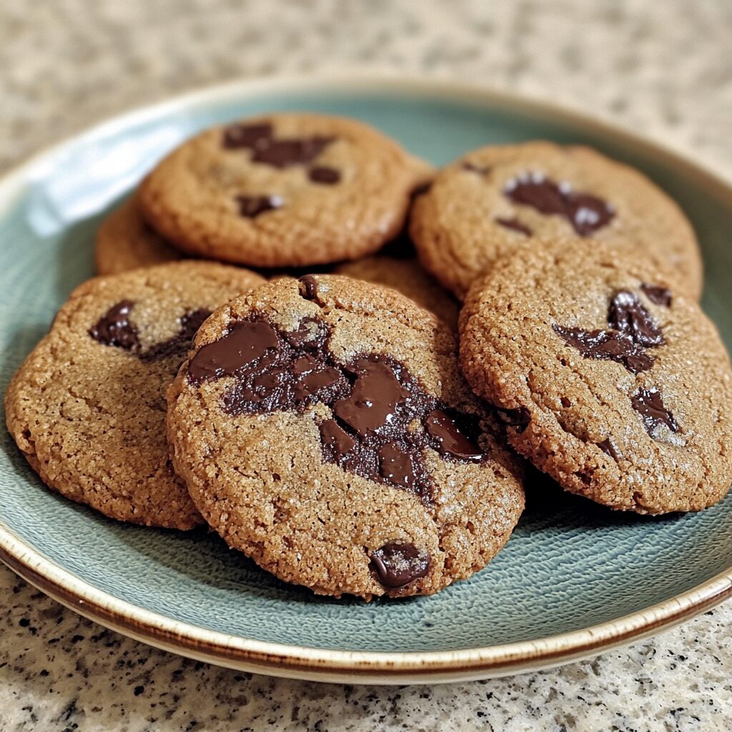 The Best Gluten Free Chocolate Chip Cookies presented in natural light with a homemade look
