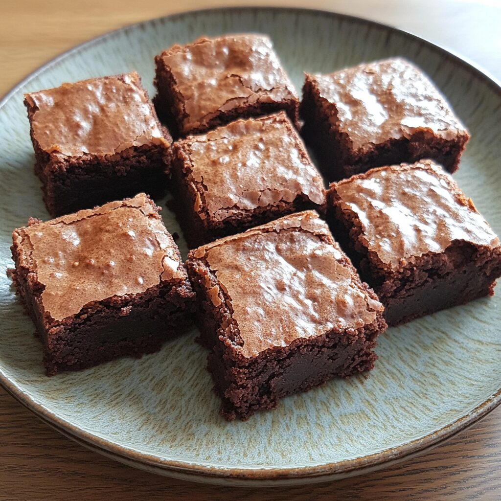 The Fudgiest Brownies presented in natural light with a homemade look