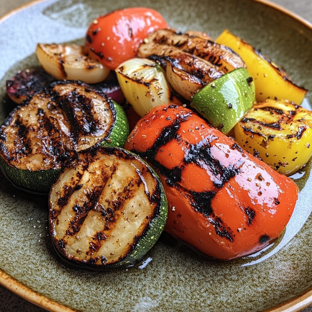 grilled vegetables easy cozy side dish presented in natural light with a homemade look